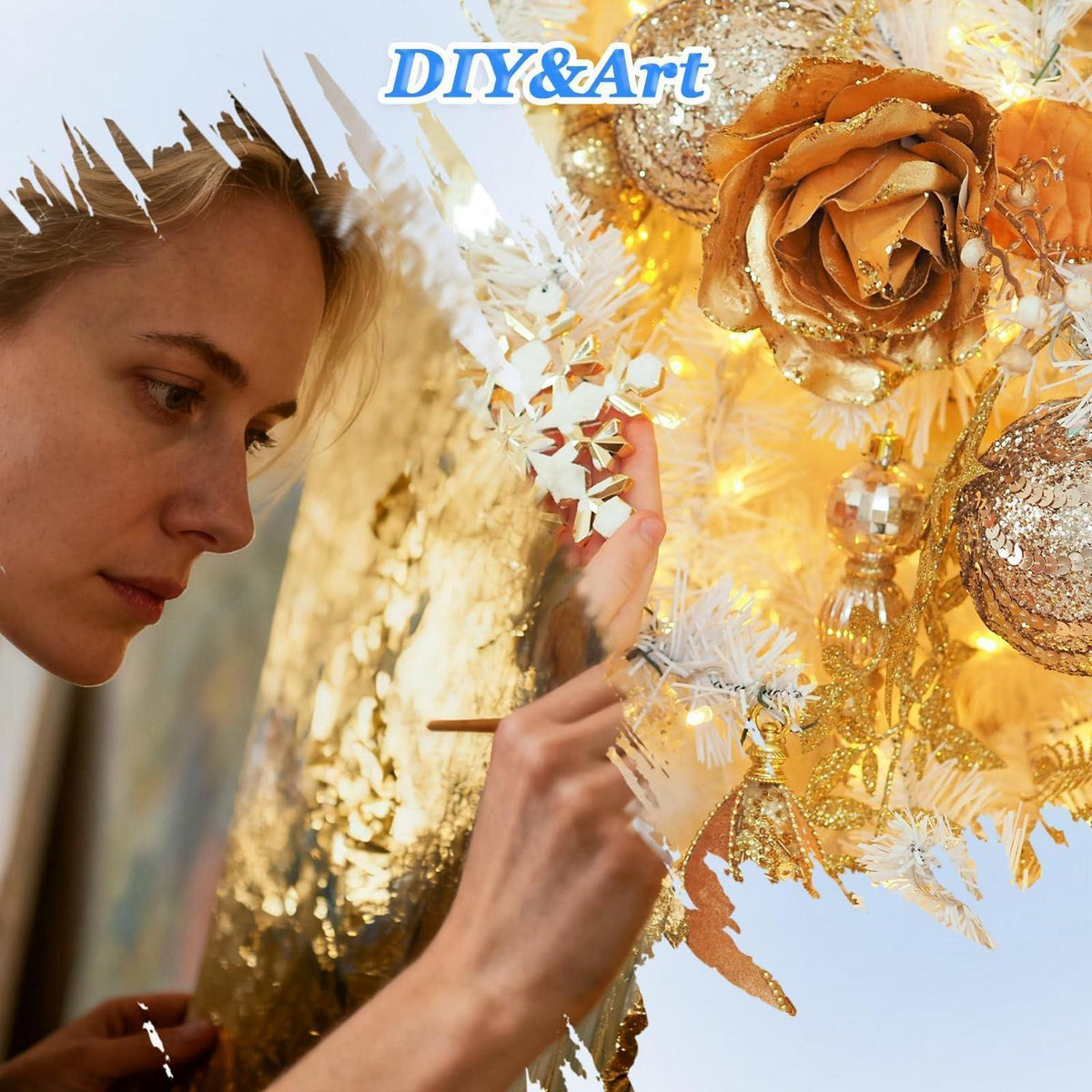 100 Blatt Blattgold Imitation – Goldfolie zum Basteln & Dekorieren