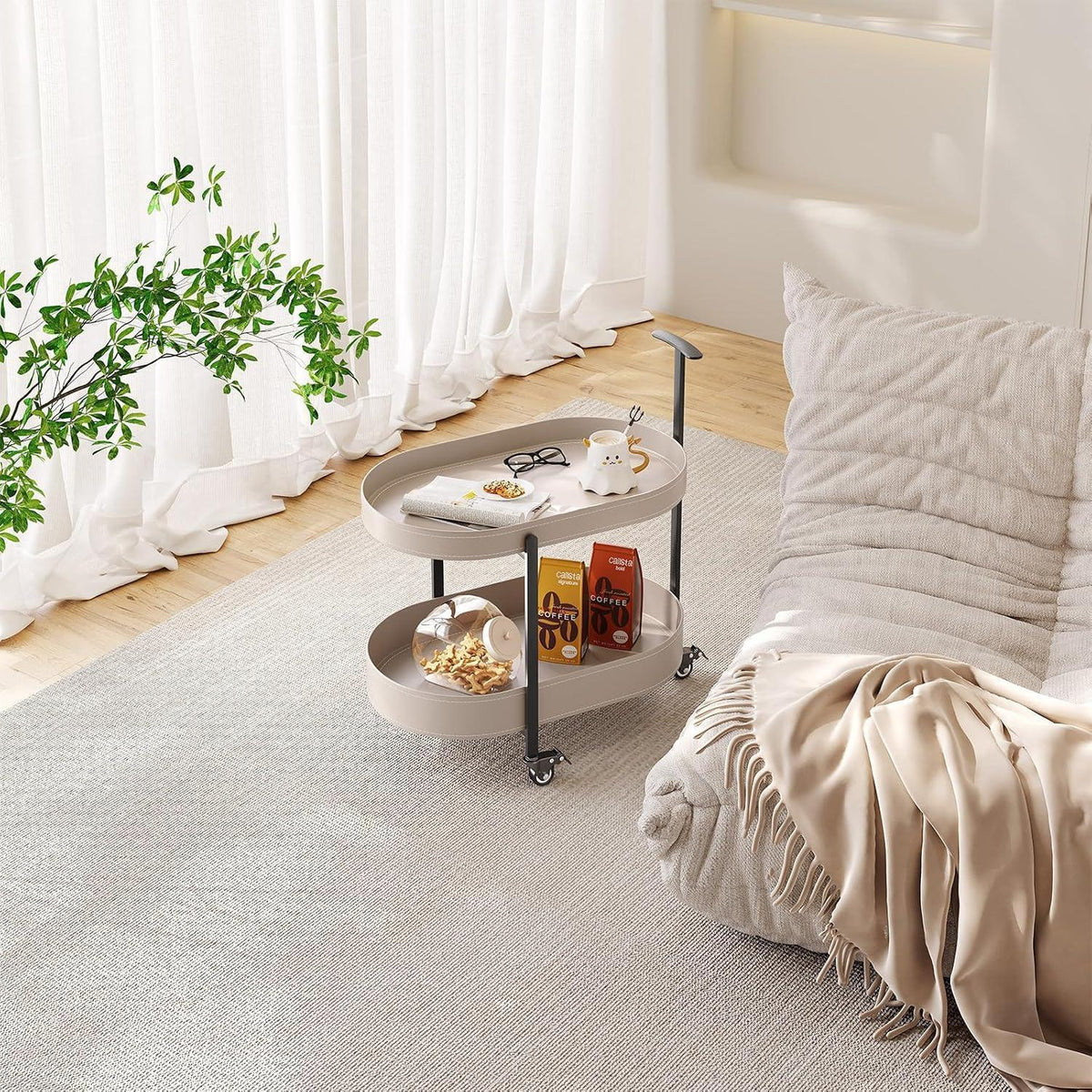 Beistelltisch Couch mit Stauraum – Modern & Mobil für Wohnzimmer