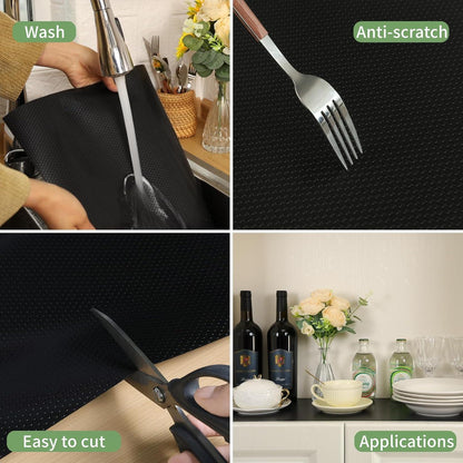 Regaleinlagen Schwarz 69x61cm – Antihaftbeschichtet & Schneidbar
