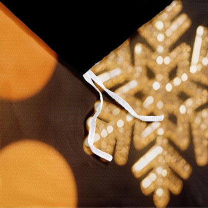 Weihnachts Bettwäsche Set 135x200cm - 4-teilig, Gold & Schwarz