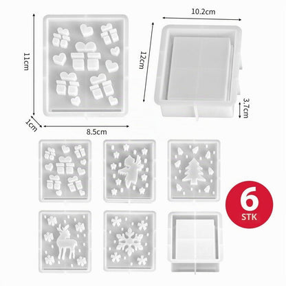 Silikonformen Weihnachten – 6 Gießformen Geldgeschenk DIY