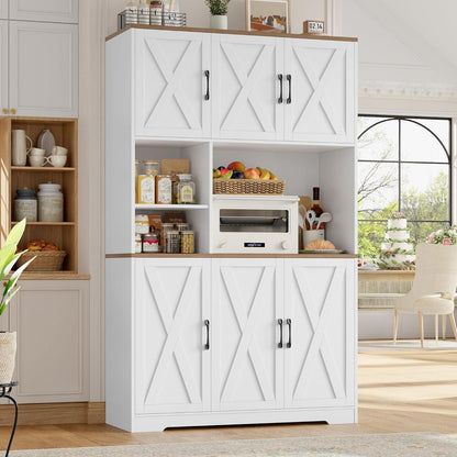 Küchenschrank Weiß 106x180 cm | Buffetschrank mit 6 Türen
