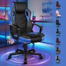 Ergonomischer Gaming-Stuhl mit mittlerer Rückenlehne, Blau