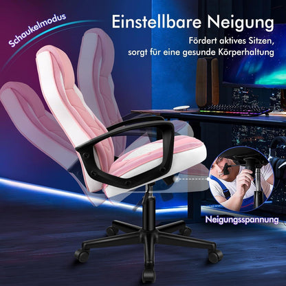 Ergonomischer Gaming-Schreibtischstuhl Rosa Mega, 150kg belastbar
