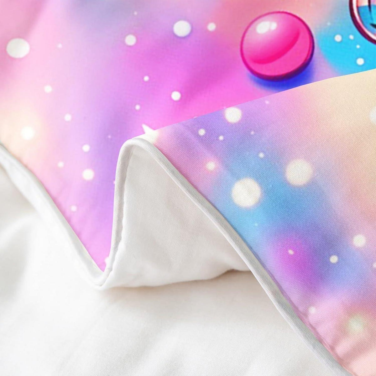 Axolotl Bettwäsche Set Baumwolle 220x240 Rosa Lila Blau