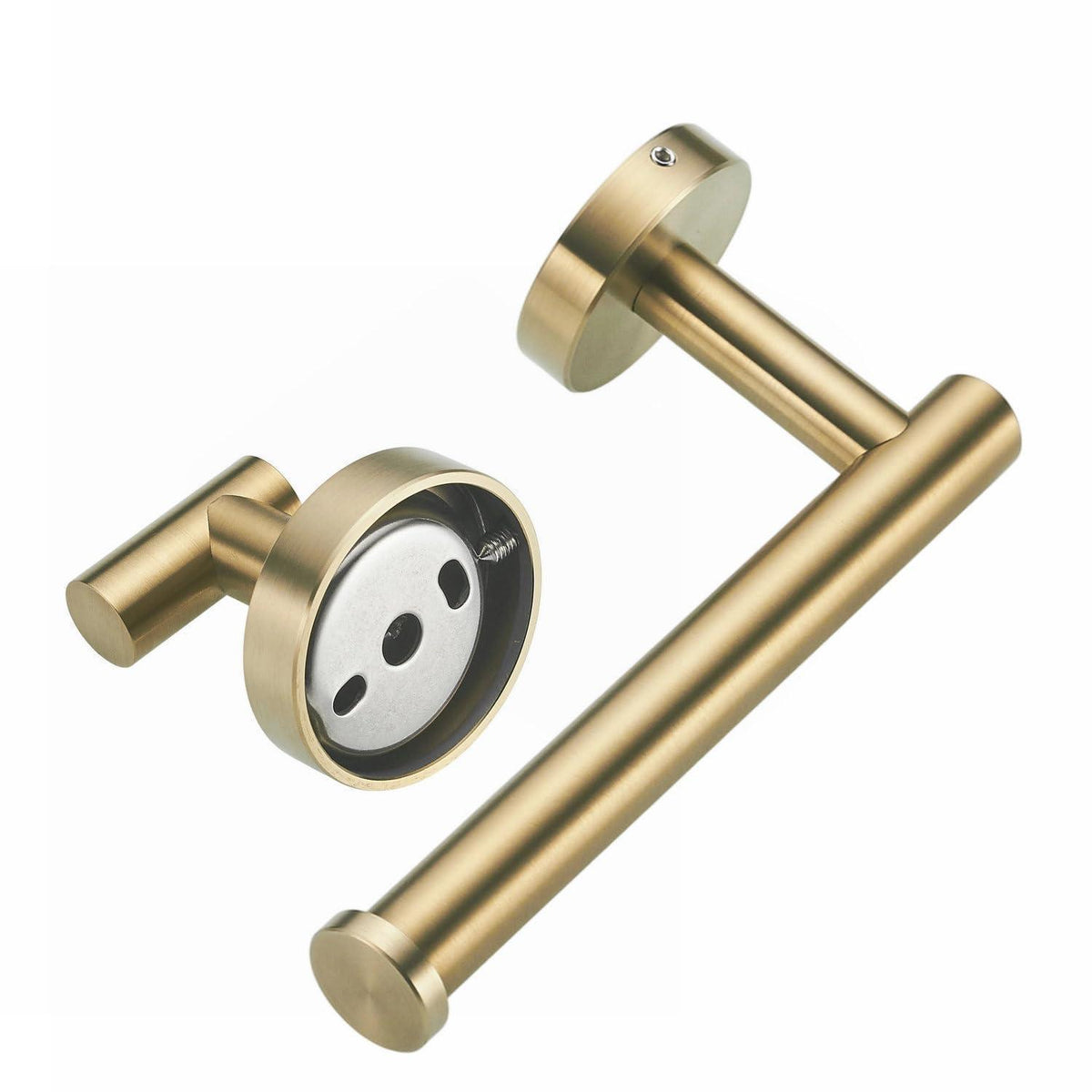 Gebürsteter Goldener Klopapierhalter & Handtuchhaken Set Edelstahl