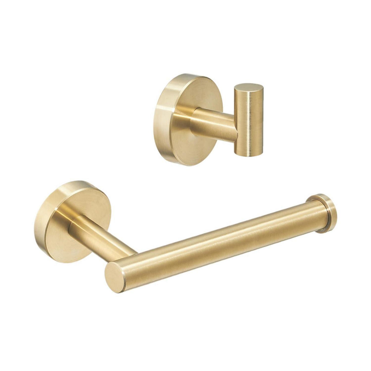 Gebürsteter Goldener Klopapierhalter & Handtuchhaken Set Edelstahl
