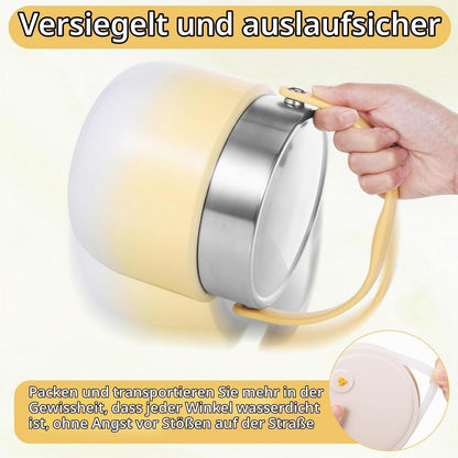 Edelstahl Thermobehälter 1,2L Gelb für Essen