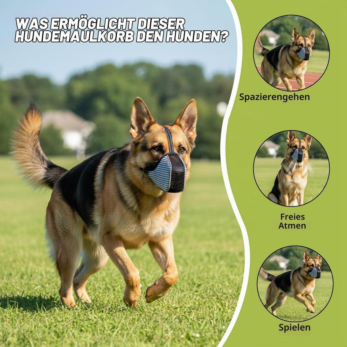 Hundemaulkorb Soft Mesh – Atmungsaktiv & Verstellbar (L)