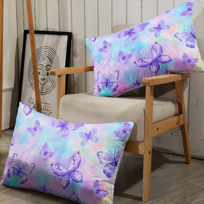 Bettwäsche-Set Schmetterlinge Lila 200x200 cm