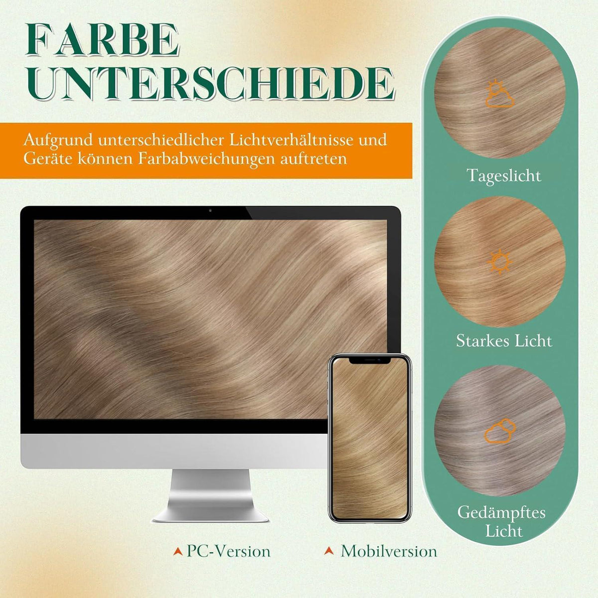 Echthaar Tape Extensions Braun Balayage Ombre 55cm