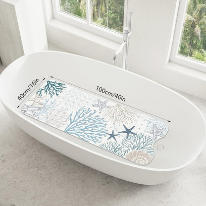 Rutschfeste Badewannenmatte Koralle 100x40 cm – Sicher & Komfortabel