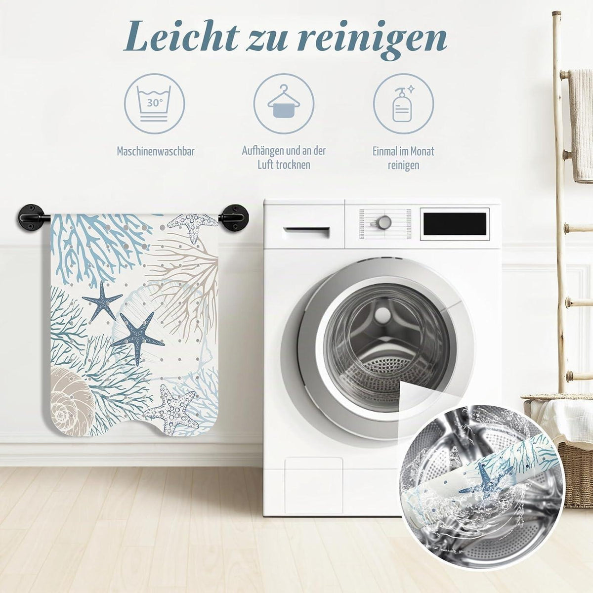 Rutschfeste Badewannenmatte Koralle 100x40 cm – Sicher & Komfortabel
