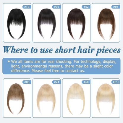 Clip in Pony Echthaar Dunkelblond – Ordentlicher Gerader Pony