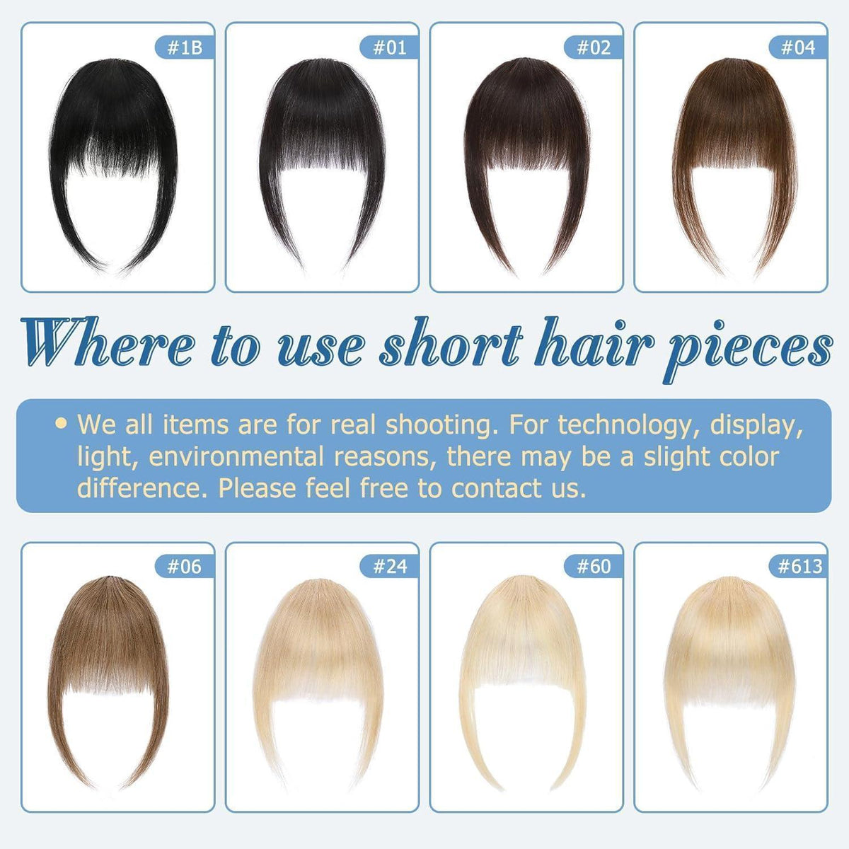 Clip in Pony Echthaar Hellbraun – Ordentlicher Gerader Pony