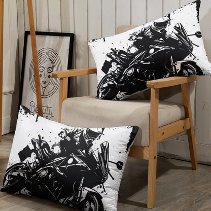 Motorrad Bettwäsche-Set 100x132 cm, Tuschemalerei Stil