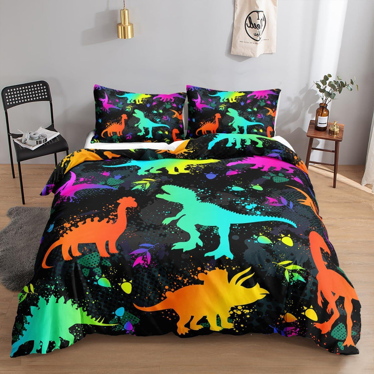 Dino Bettwäsche-Set 200x200 cm - Kinderzimmer & Schlafzimmer