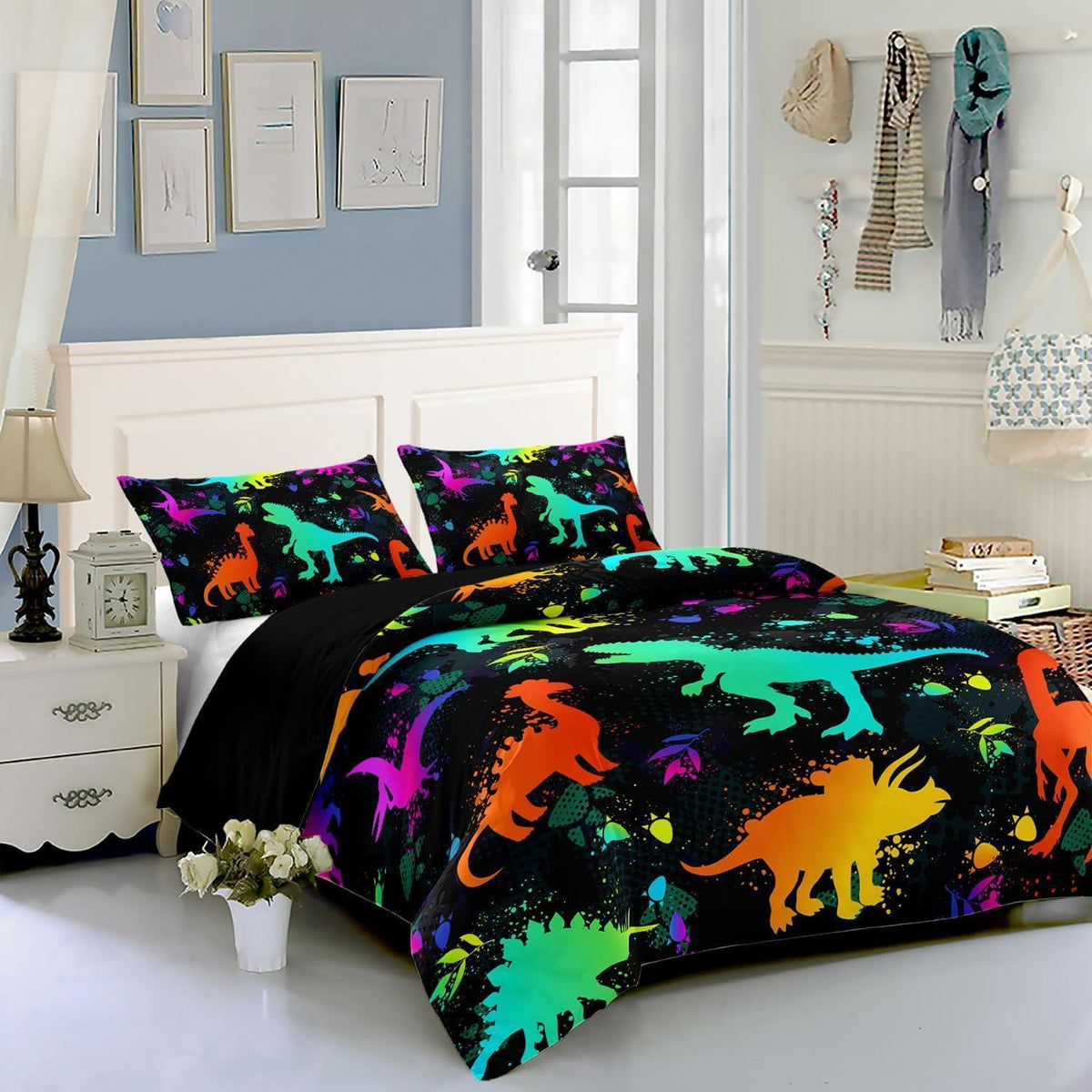 Dino Bettwäsche-Set 200x200 cm - Kinderzimmer & Schlafzimmer