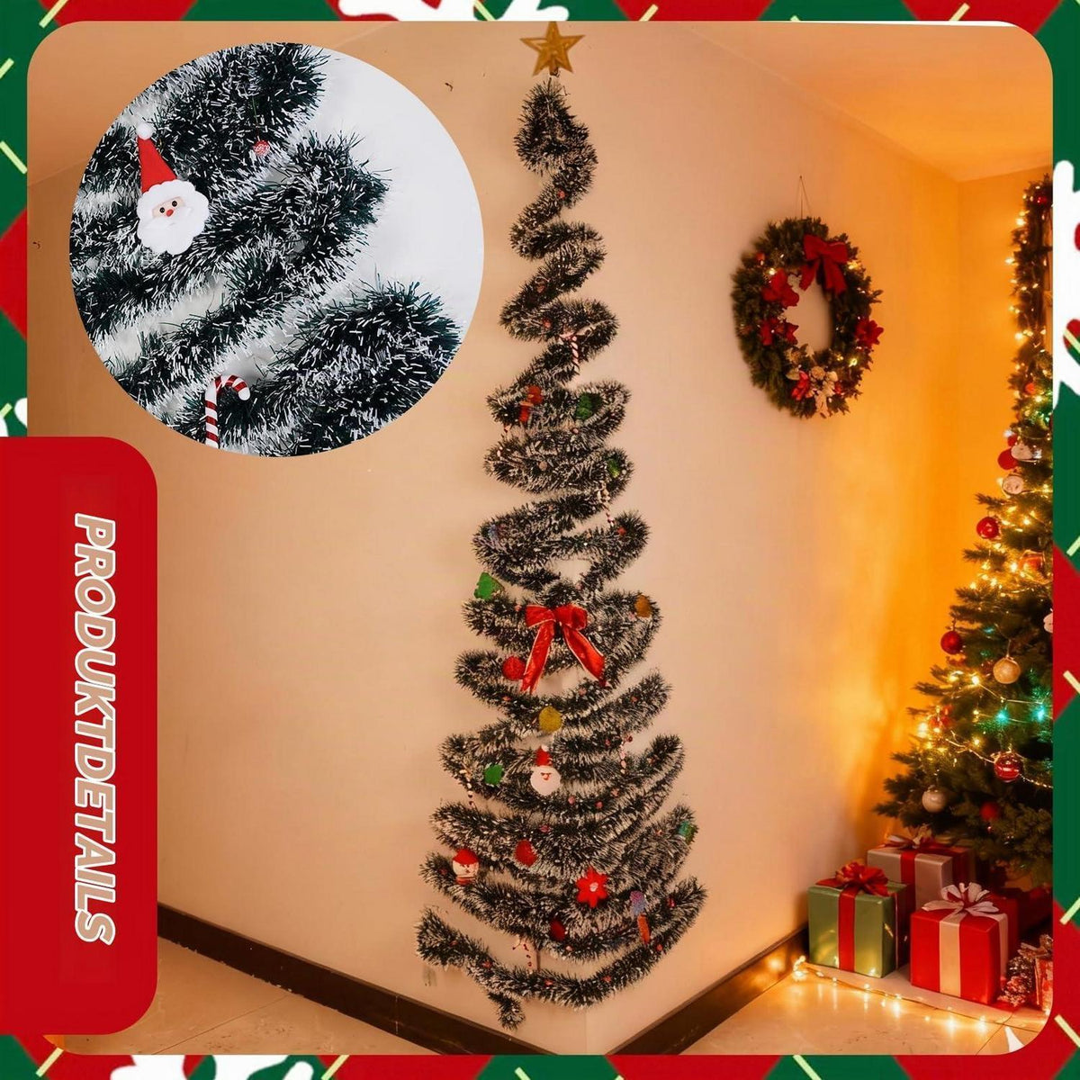 Weihnachtsbaum Wanddeko 180cm – DIY Tannenbaum für die Wand