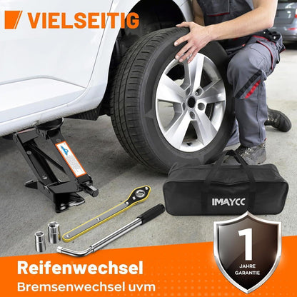 3T Scherenwagenheber Set mit Reifenwechsel-Werkzeug