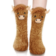 Highland Cow Kuschelsocken Damen – Flauschig & Charmant