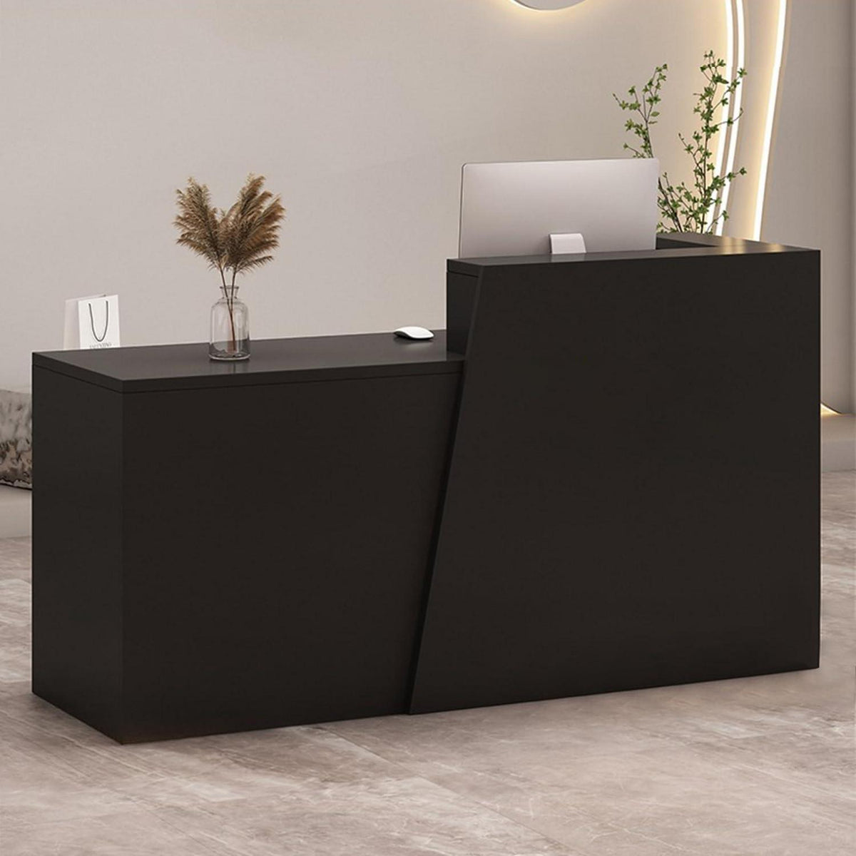 Empfangstheke mit Schublade – Modern & Viel Stauraum (200x42x100cm)