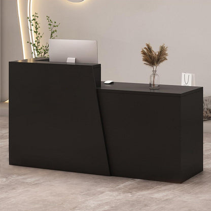 Empfangstheke mit Schublade – Schwarz & Schwarz, 210cm