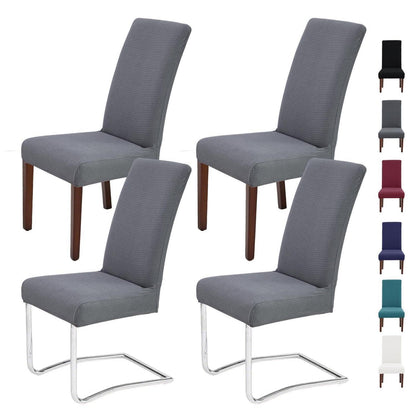 Stuhlhussen 4er Set – Grau, Stretch & Waschbar