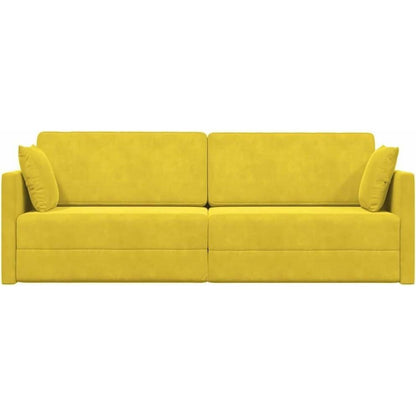 Faltbares Schlafsofa Bodenmatratze Gelb – Bequeme Couch