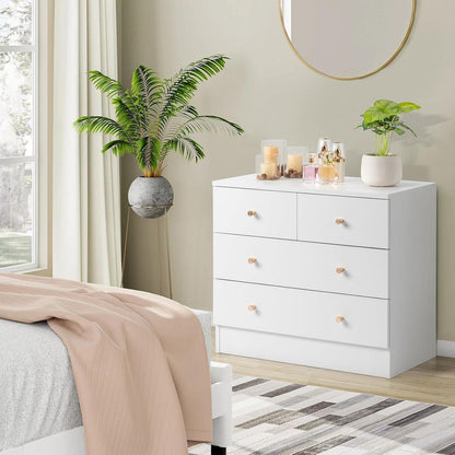 Weißes Sideboard mit 5 Schubladen – 66x33x73 cm