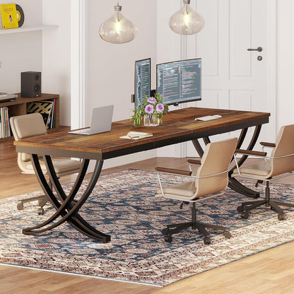 Großer Schreibtisch 200x70cm – Home Office & Büro Tisch Braun