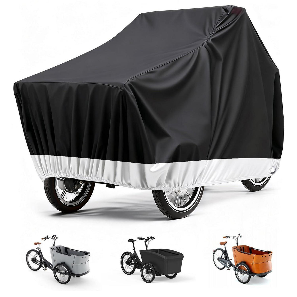 Lastenrad Abdeckung 420D – Schutzhülle für Lastenfahrräder