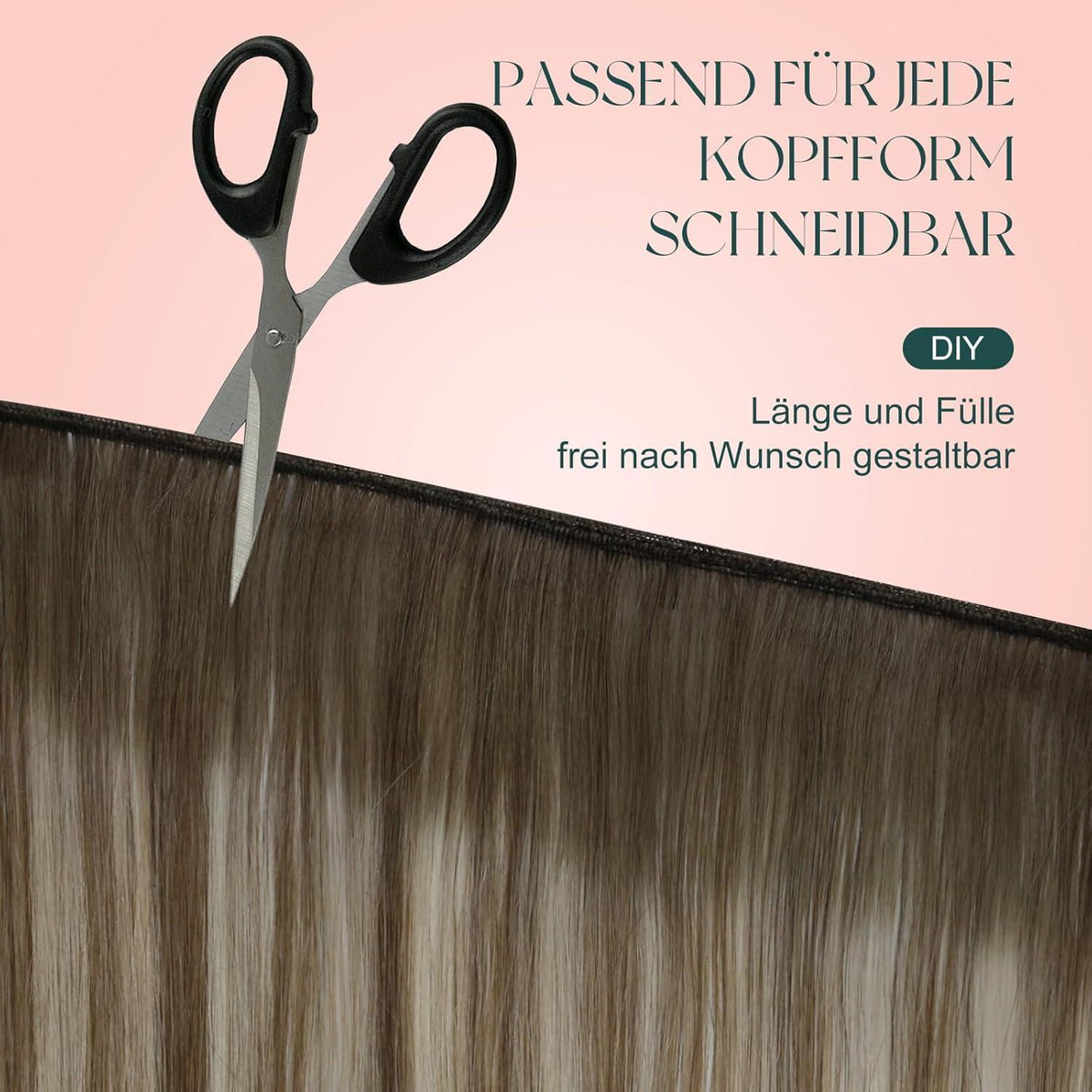 Echthaar Tressen Ombre #6/60/6 – 50cm, 100g