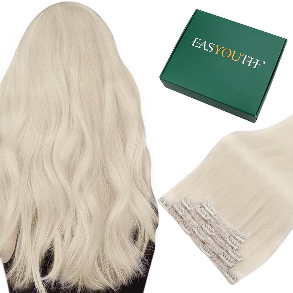 Blond Echthaar Clip-in Extensions – Remy Menschenhaar #1000