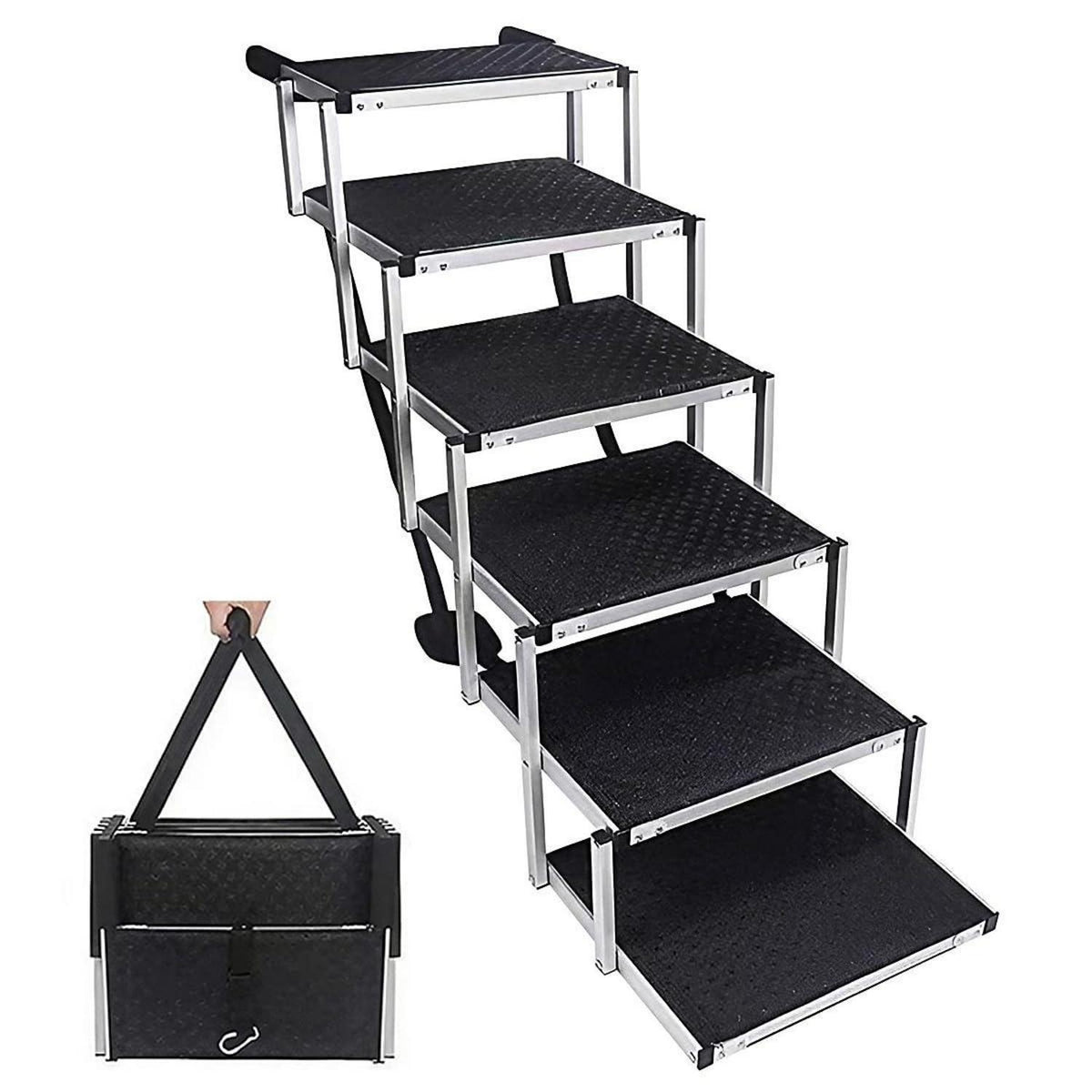 Hundetreppe Auto Klappbar – 6 Stufen, 85kg, 80cm Hoch