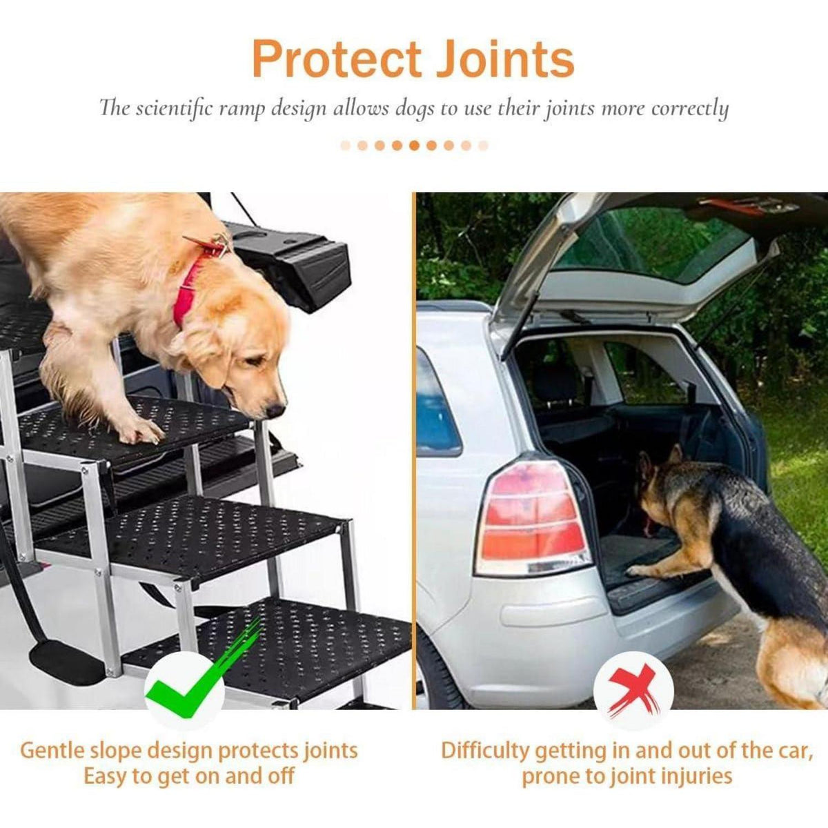Hundetreppe Auto Klappbar – 6 Stufen, 85kg, 80cm Hoch