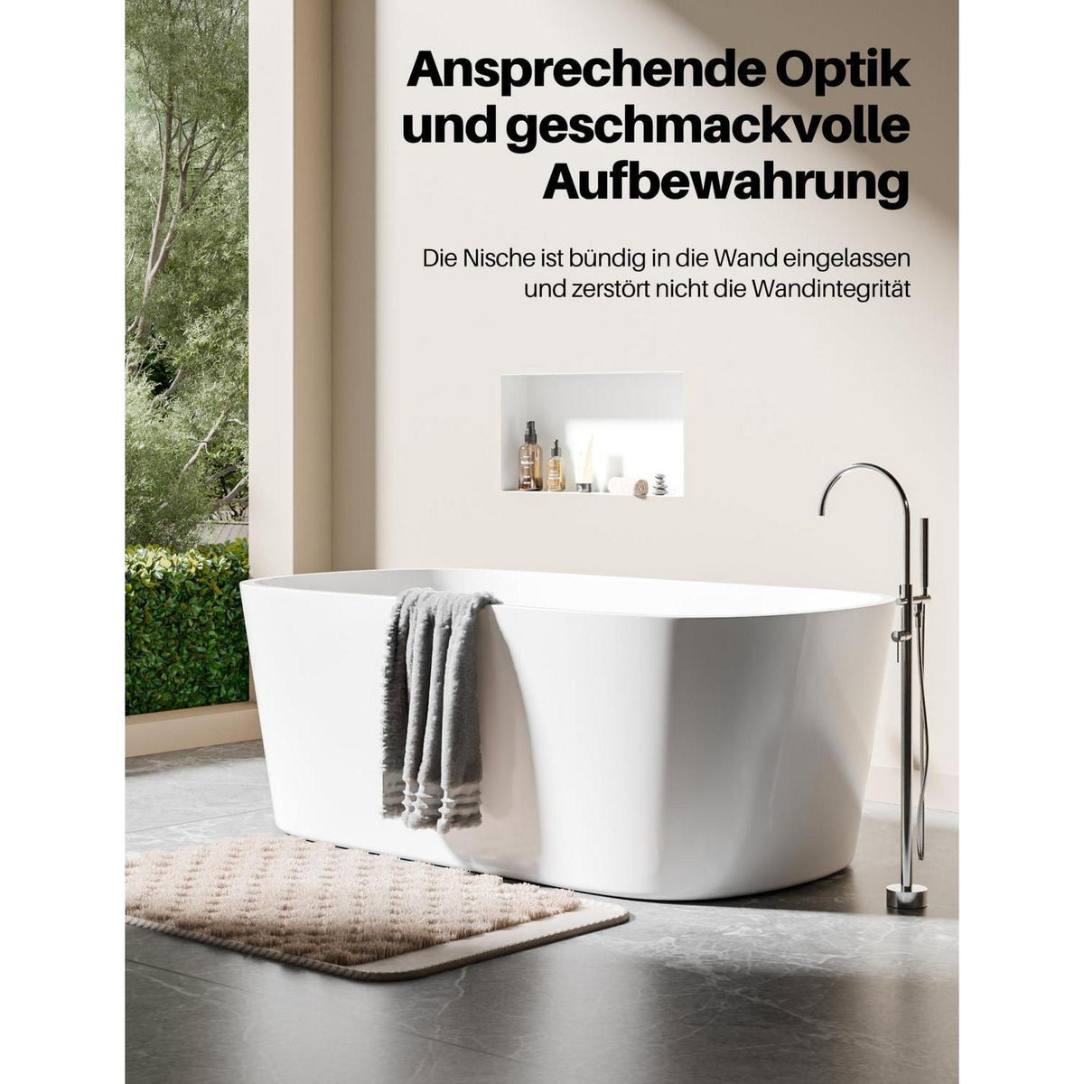 Edelstahl Duschnische 60x30cm – Wandnische für Bad, Küche & Wohnen
