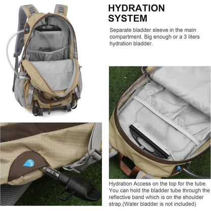 Trekkingrucksack 40L Kaffee - Outdoor Rucksack für Wandern & Reisen