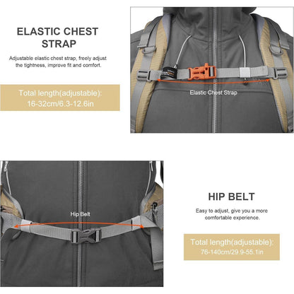 Trekkingrucksack 40L Kaffee - Outdoor Rucksack für Wandern & Reisen