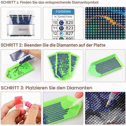 Dackel Diamond Painting 5D – Blumengarten Bild für Erwachsene