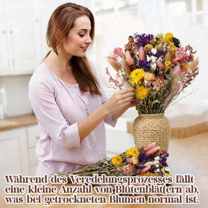 46-tlg. Trockenblumenstrauß Deko Set – 15 Sorten | Natur & Wohnstil