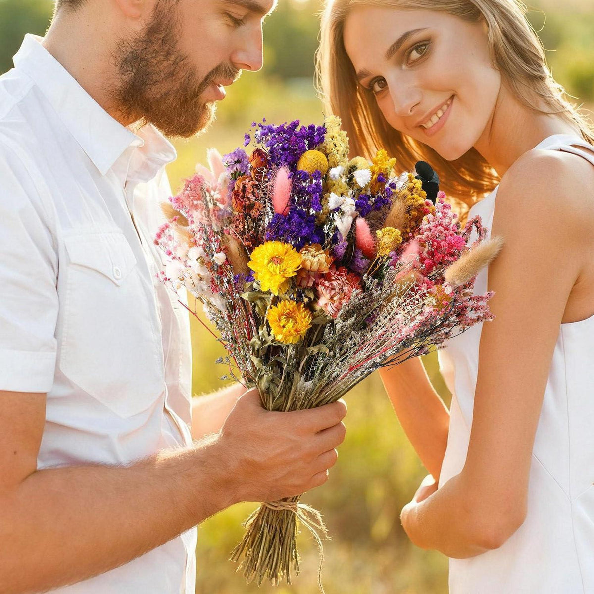 46-tlg. Trockenblumenstrauß Deko Set – 15 Sorten | Natur & Wohnstil