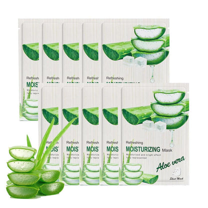 10x Aloe Vera Gesichtsmaske - Korean Skincare Set