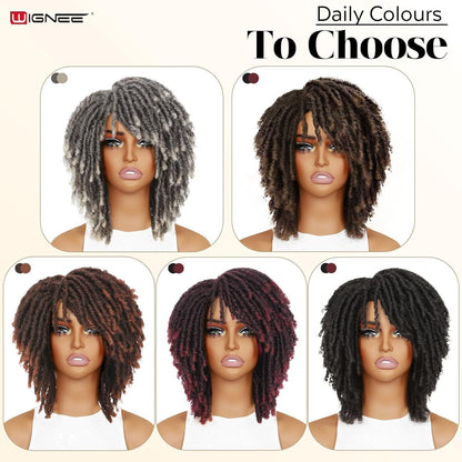 Kurze Dreadlock Perücke 1B/350 Synthetisch 33cm