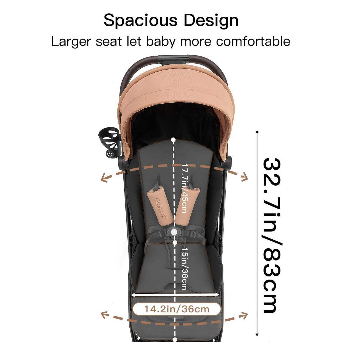Faltbarer Baby-Kinderwagen – Reisebuggy mit Verstelllehne & UV-Schutz