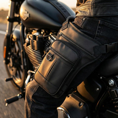 Beintasche Herren – Oxford Stoff Motorrad Hüfttasche Schwarz