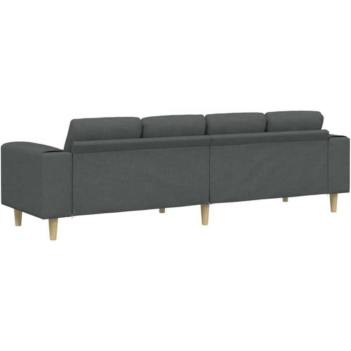 Modernes Cord Polstersofa Dunkelgrau 250cm
