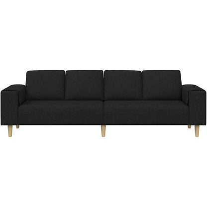 Modernes Schlafsofa 4-Sitzer Schwarz – Schlafcouch Wohnzimmer