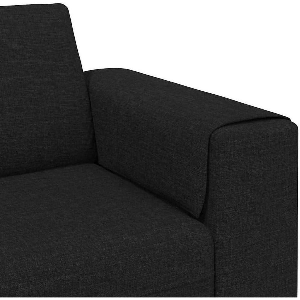 Modernes Schlafsofa 4-Sitzer Schwarz – Schlafcouch Wohnzimmer
