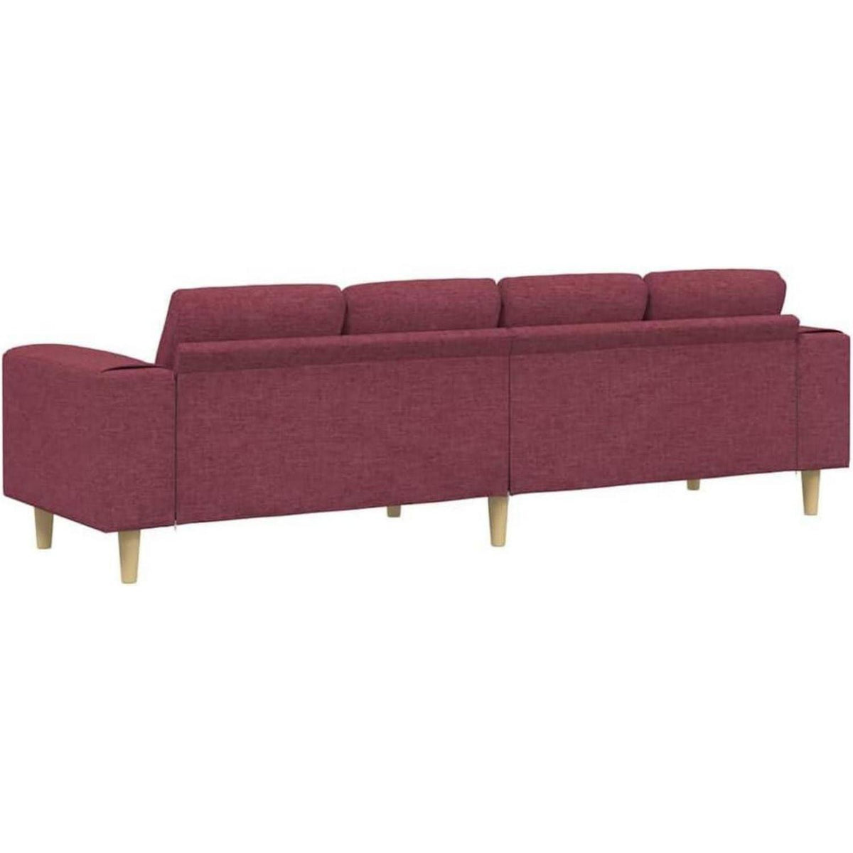 Modernes Cord Polstersofa Weinrot 250x188x76 cm